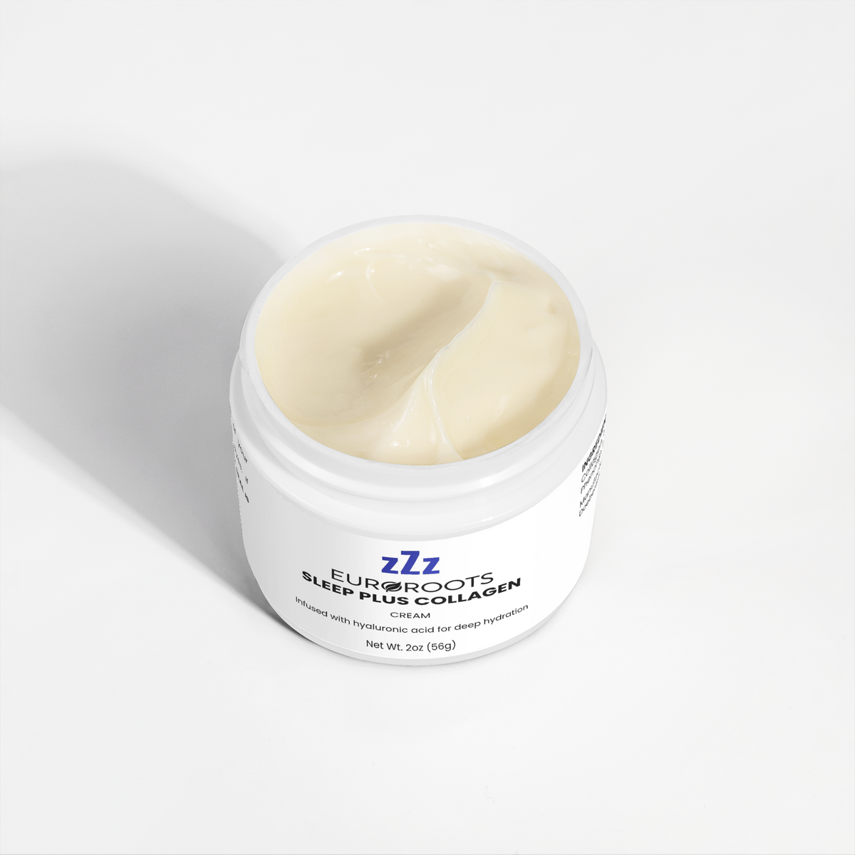 Collagen Cream, Sleep, sleep plus collagen cream, bird perspective, opened