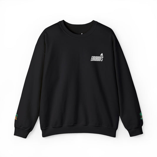 EUROROOTS Stick Sweatshirt | Römer- und Wikingerstickdetails an Ärmeln
