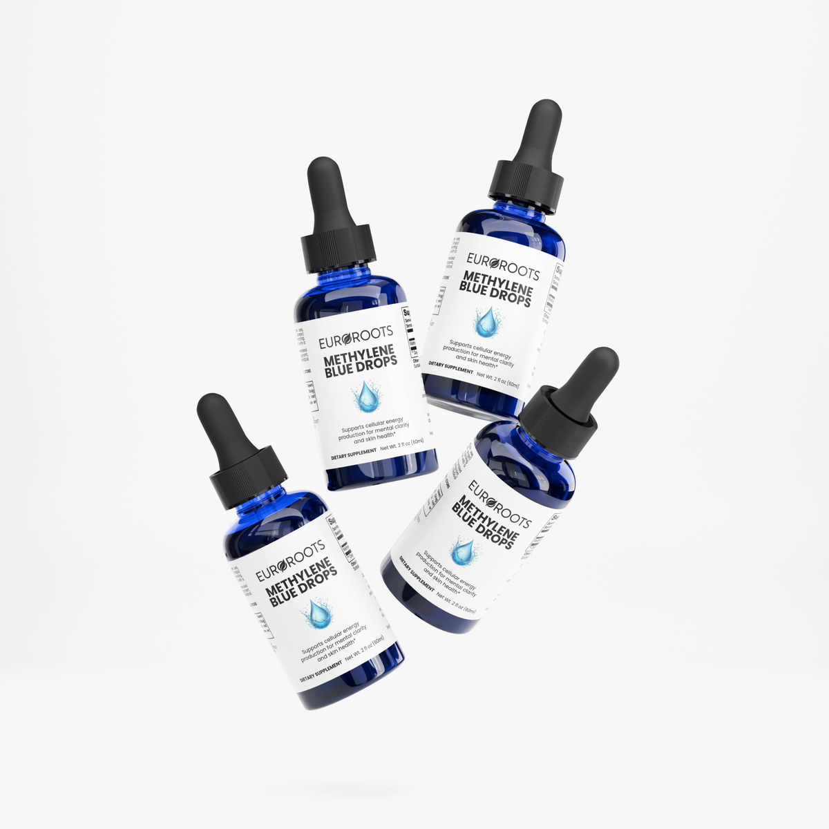 methylene blue drops, 4 bottles