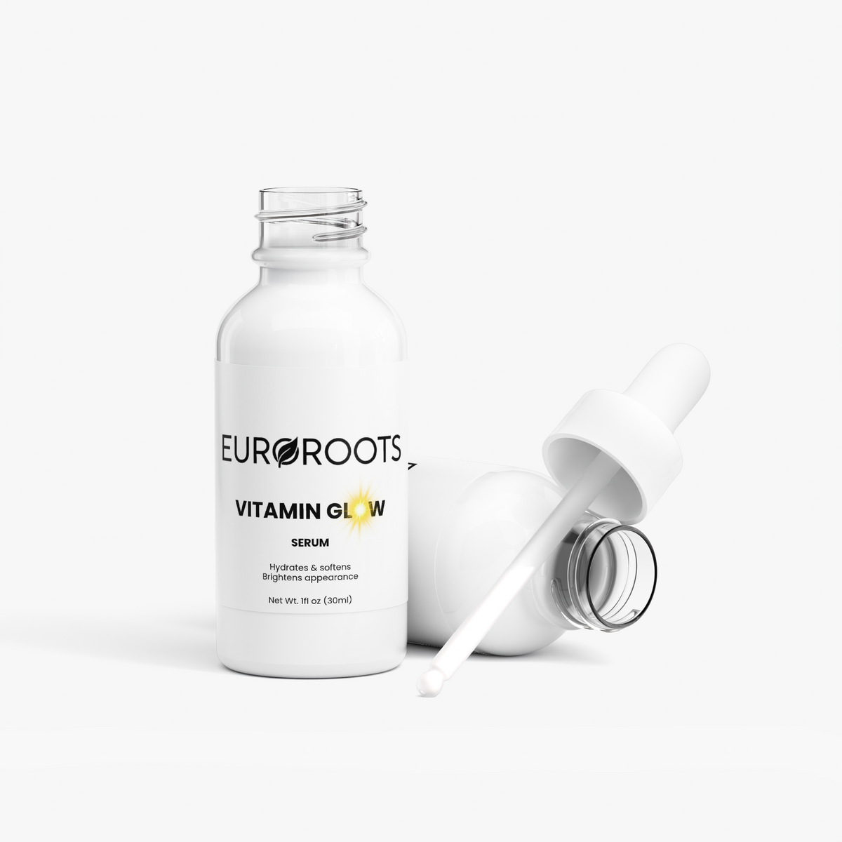 Vitamin, Glow, Serum, vitamin glow serum,  brightens appearance, hydrates, softens, front view, one on the floor