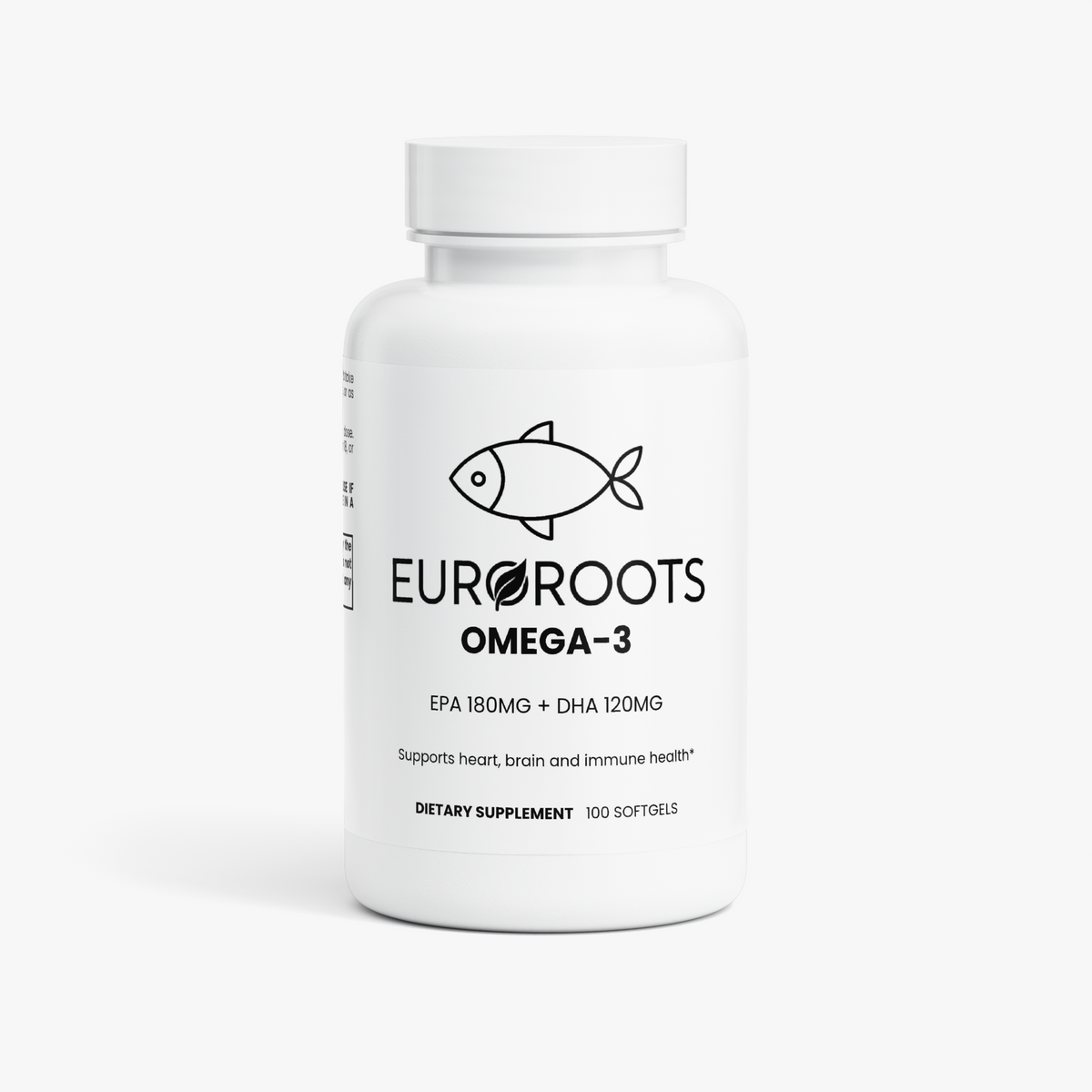 omega-3, fish oil, capsules, bottle, front view