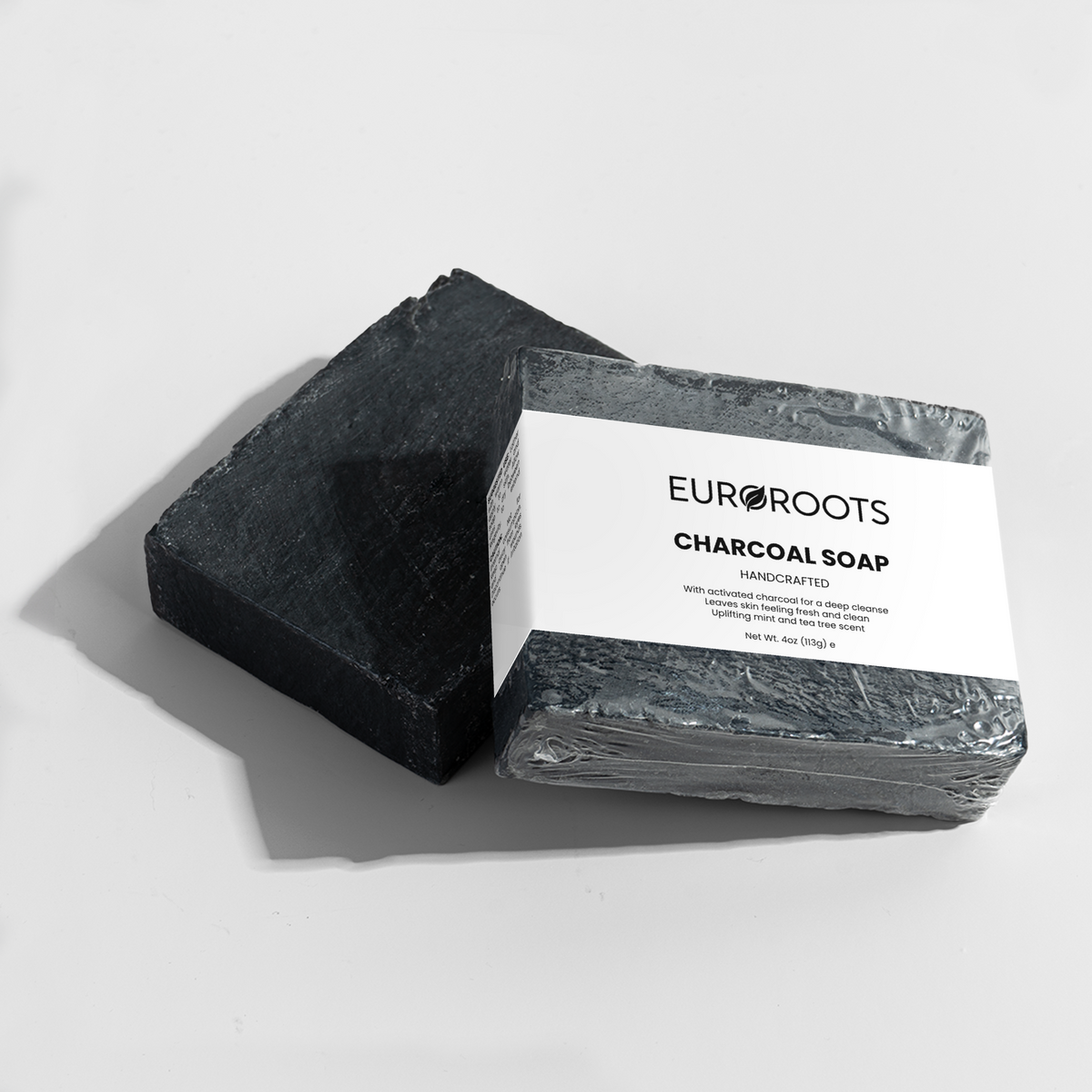 handmade soap, frontside, charcoal, black, 2 soap blocks, charcoal soap, traditional japanese, african black soap, best alternativ to Dr. Squatch, dr squatch, dr. squatch, black soap