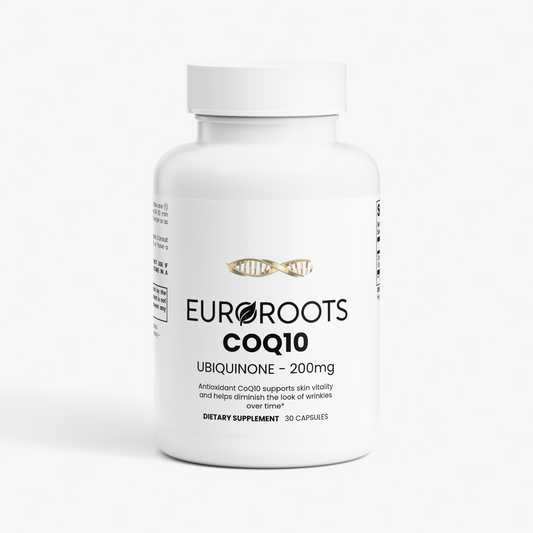CoQ10, UBIQUINONE, 200mg, capsules, bottle, front view
