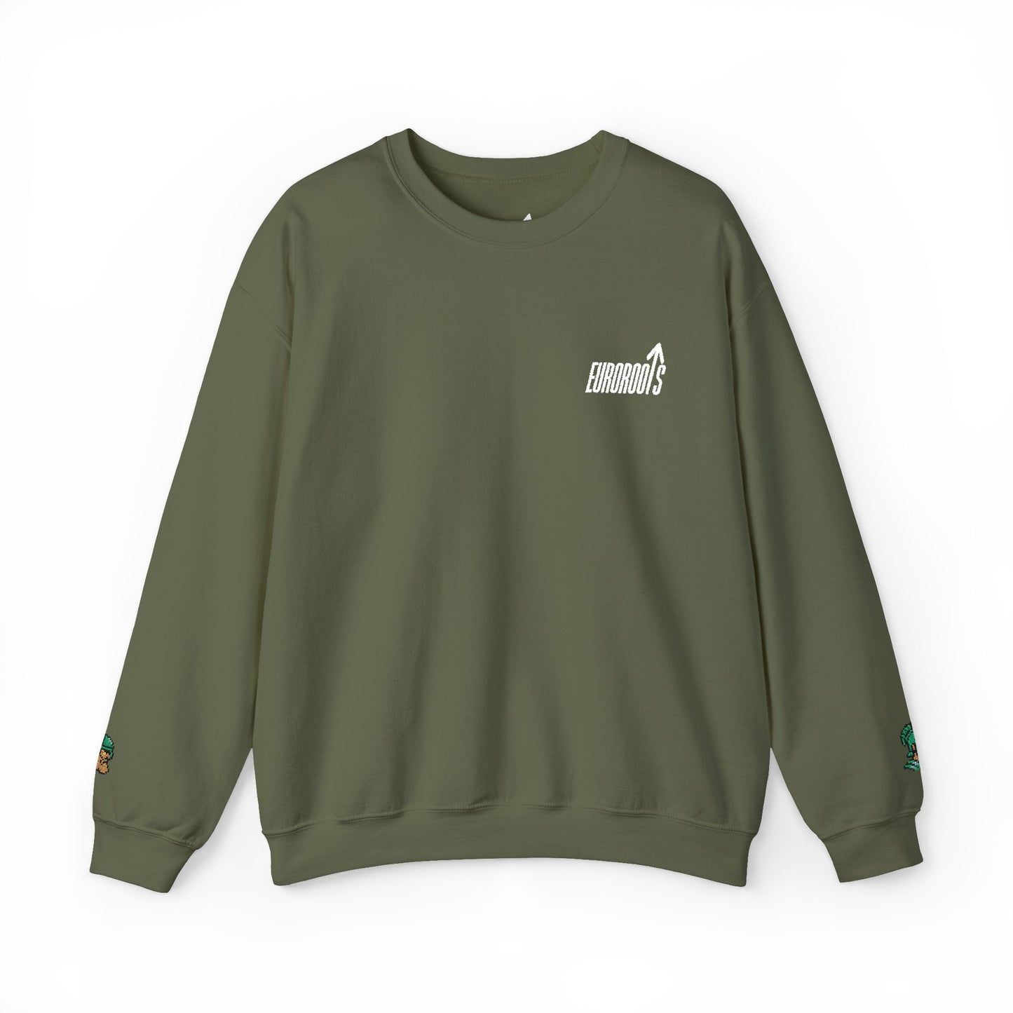 EUROROOTS Stick Sweatshirt | Römer- und Wikingerstickdetails an Ärmeln
